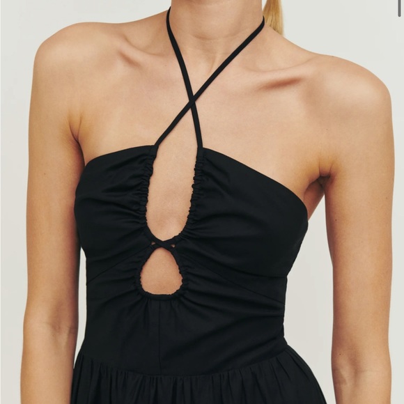 Reformation Stassie Dress Black - Picture 3 of 9